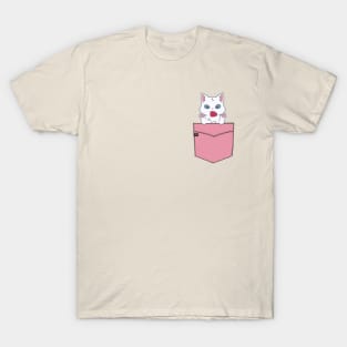 Heart Kitty Cat Pouchie Shirt - In Pocket T-Shirt